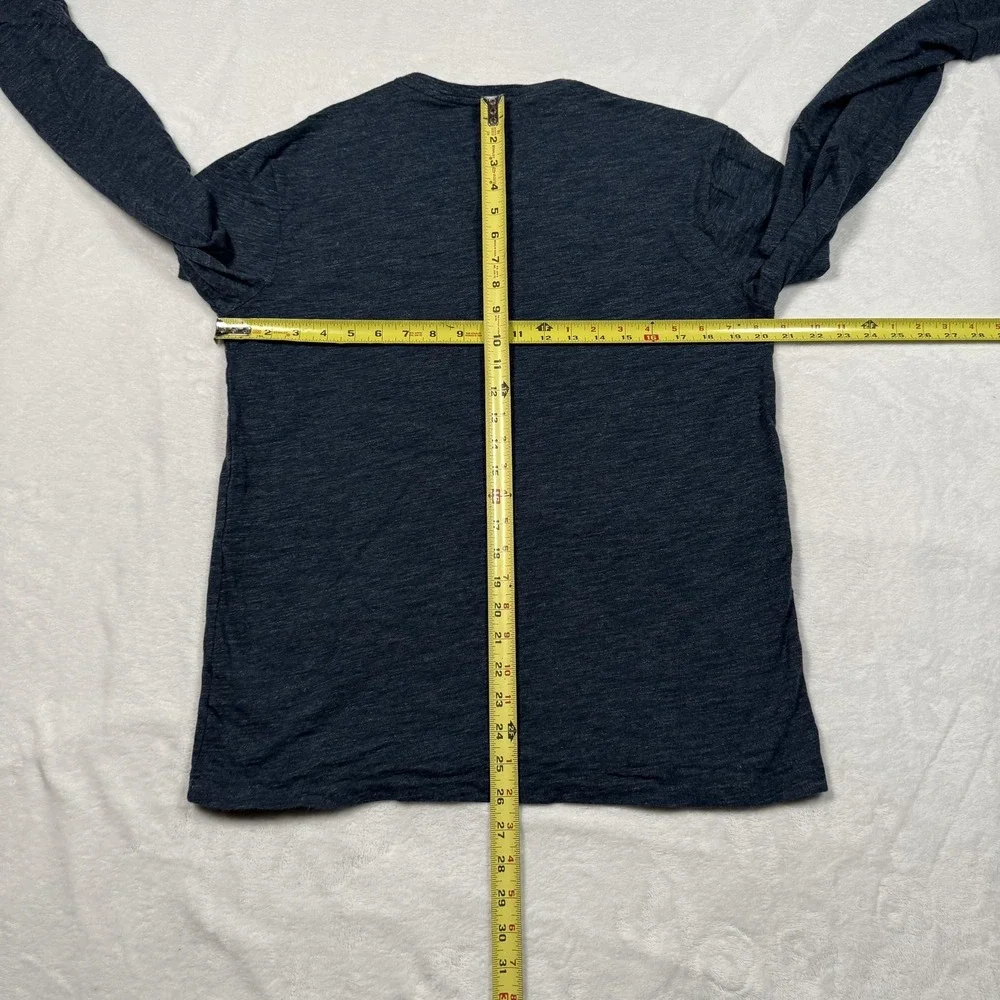Polo Ralph Lauren Shirt Mens Medium Blue Heather V Neck Long‎ Sleeve Knit